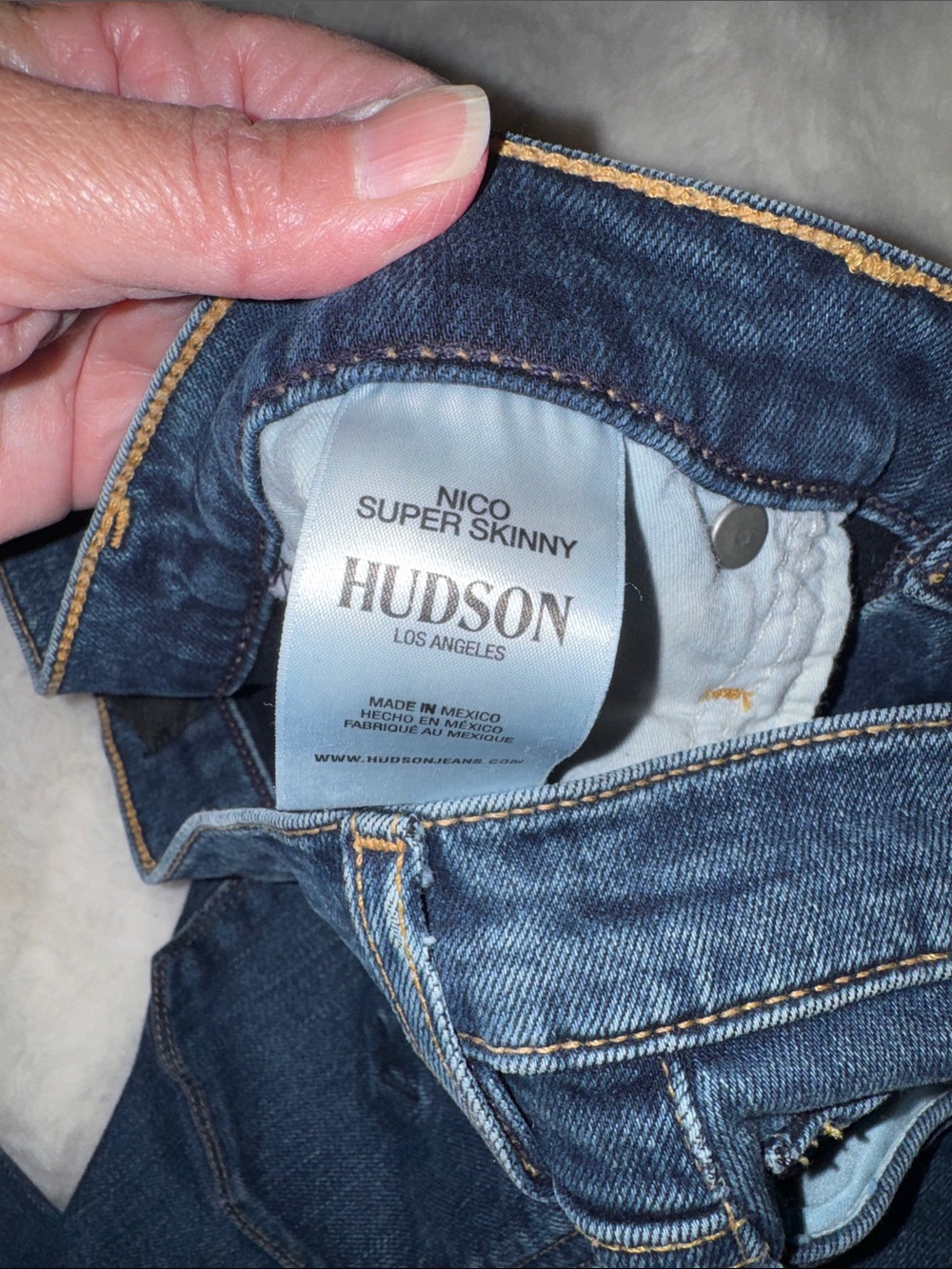 Hudson Jeans Dark Blue Skinny Stretch Denim - Picture 3 of 7